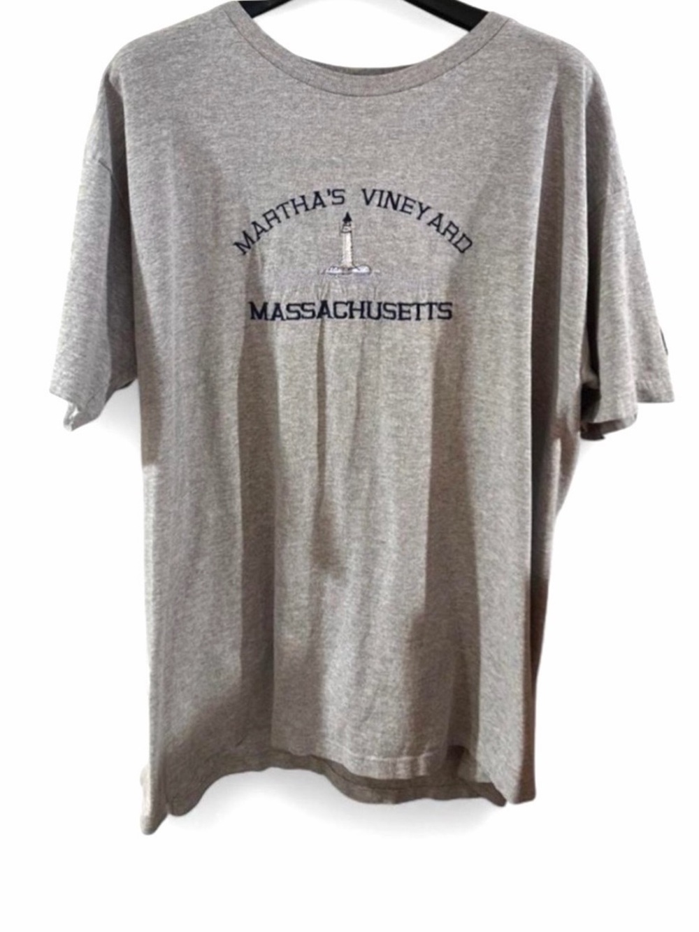 Vintage Martha's Vineyard Embroidered Grey T-Shirt Size Men’s 2XL